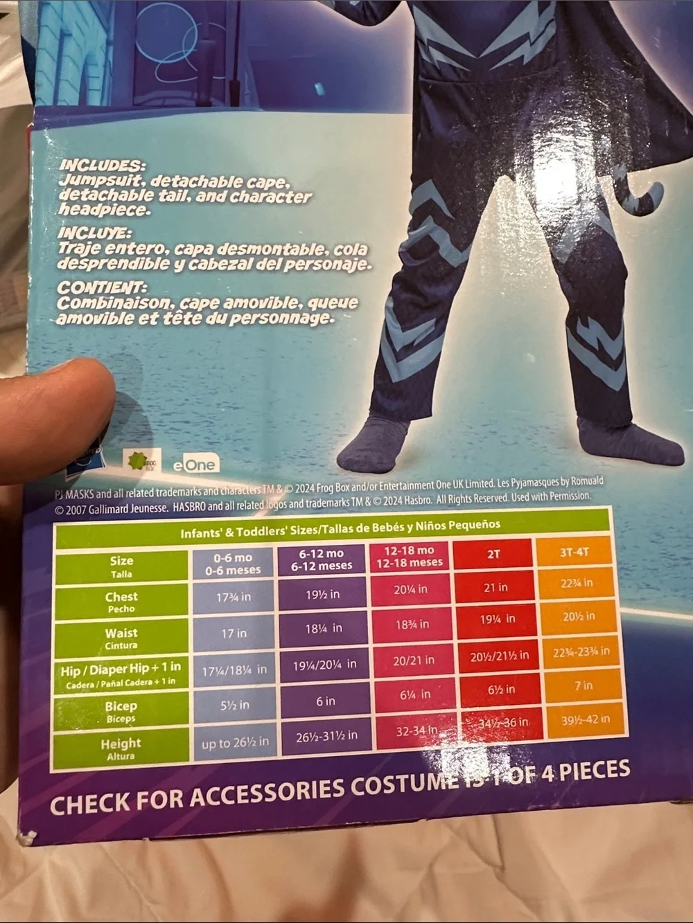 NEW PJ Masks Catboy Toddlers Costume - Blue size 2T